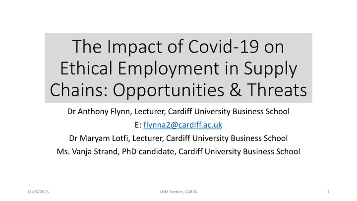 the impact of covid 19 on ethical employment