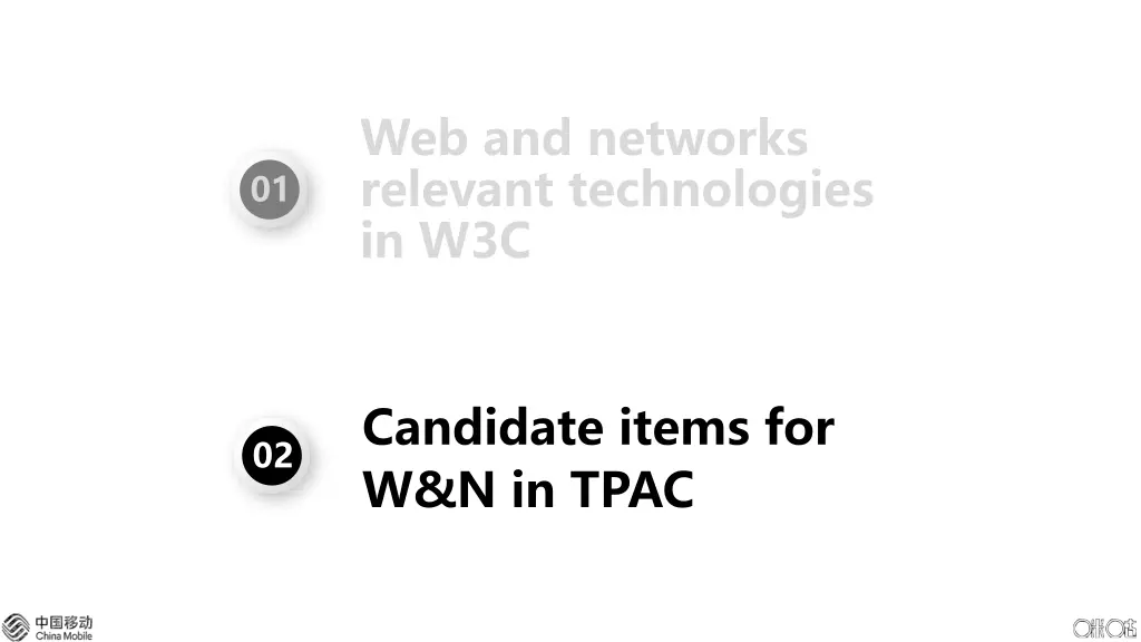 web and networks relevant technologies in w3c 1