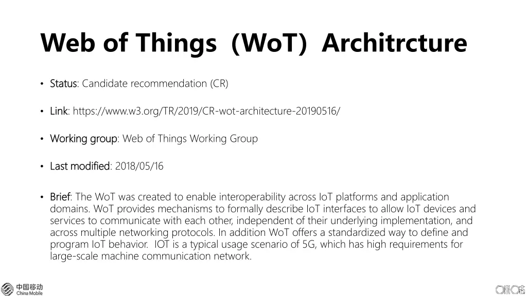 web of things wot architrcture