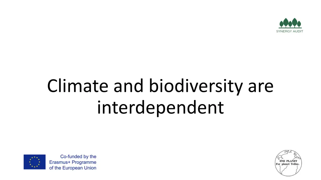 climate and biodiversity are interdependent