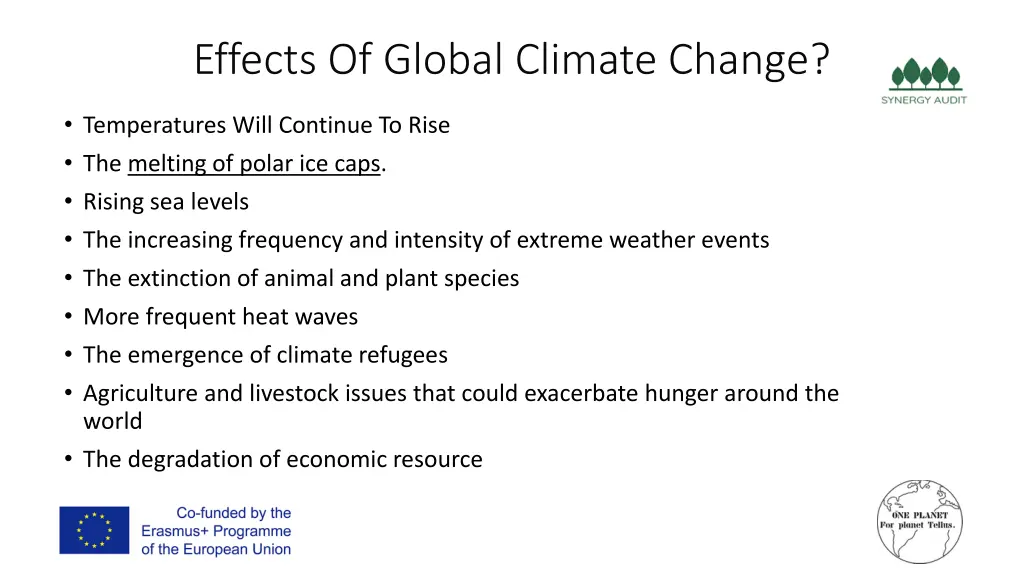 effects of global climate change