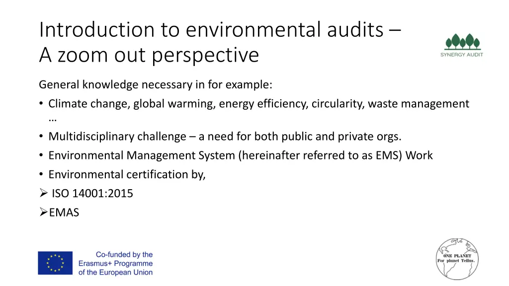introduction to environmental audits a zoom