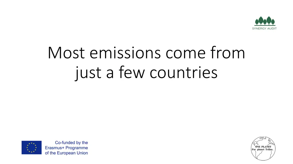 most emissions come from just a few countries