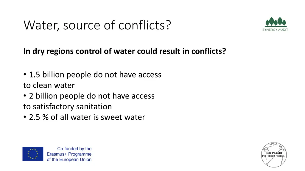 water source of conflicts