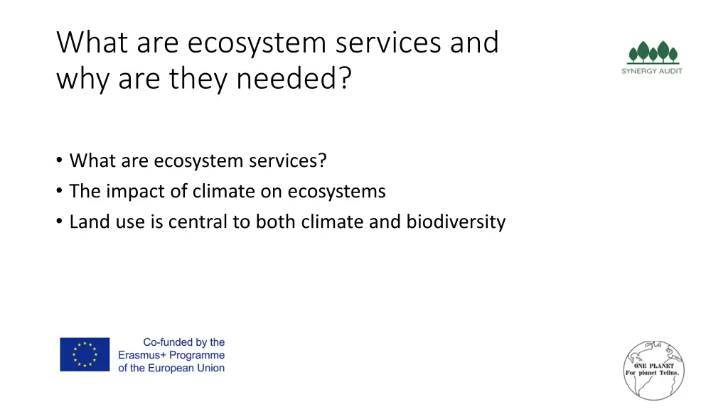 what are ecosystem services and why are they