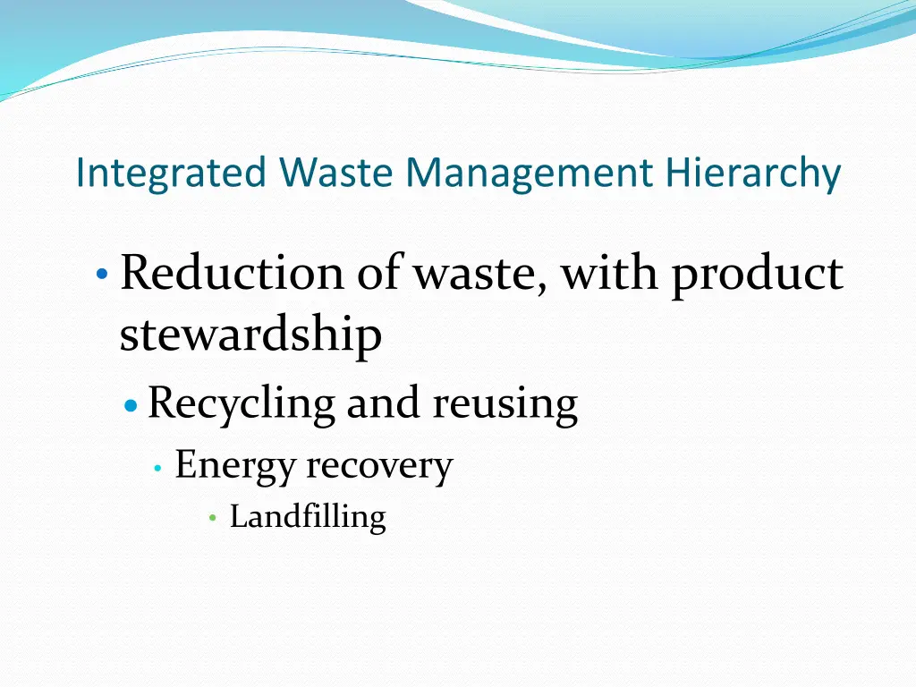 integrated waste management hierarchy
