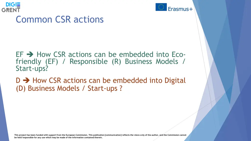 common csr actions 1