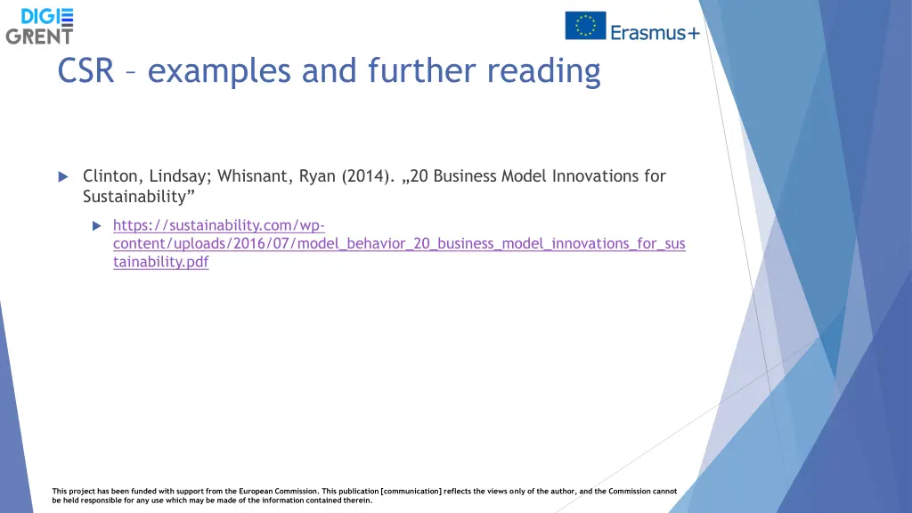 csr examples and further reading