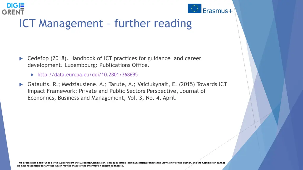 ict management further reading