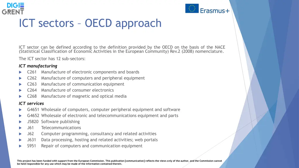 ict sectors oecd approach