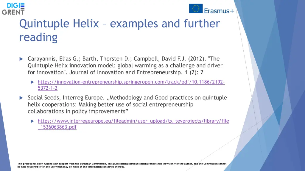 quintuple helix examples and further reading