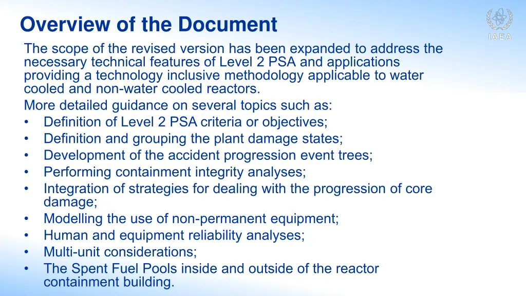 overview of the document the scope of the revised
