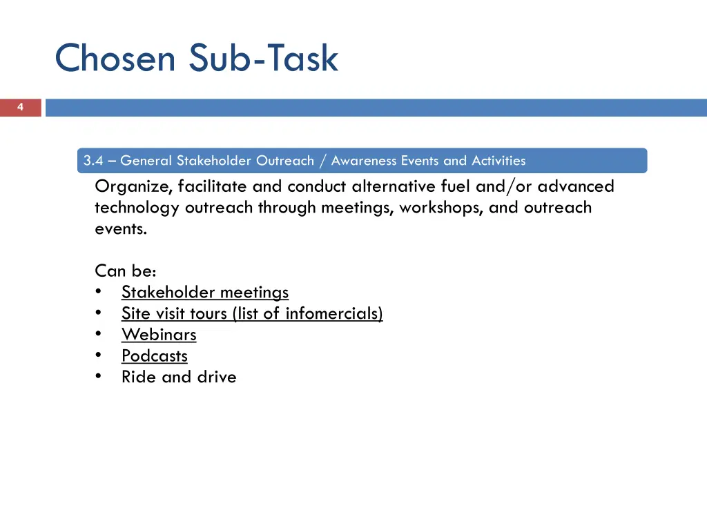 chosen sub task 1