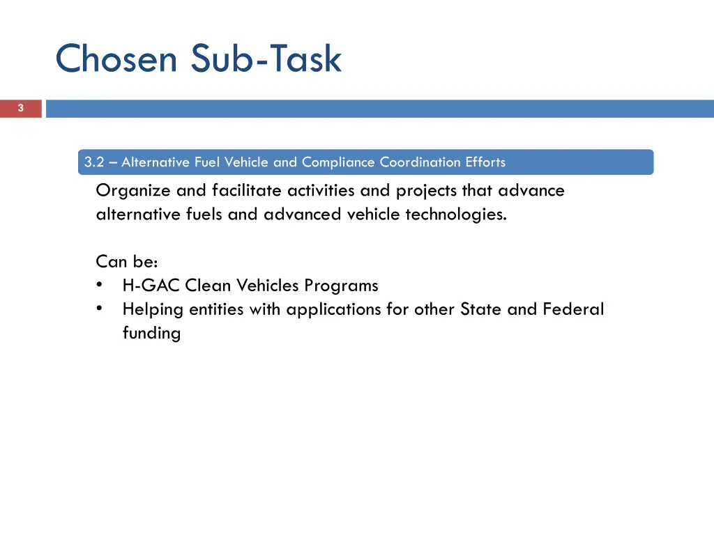 chosen sub task