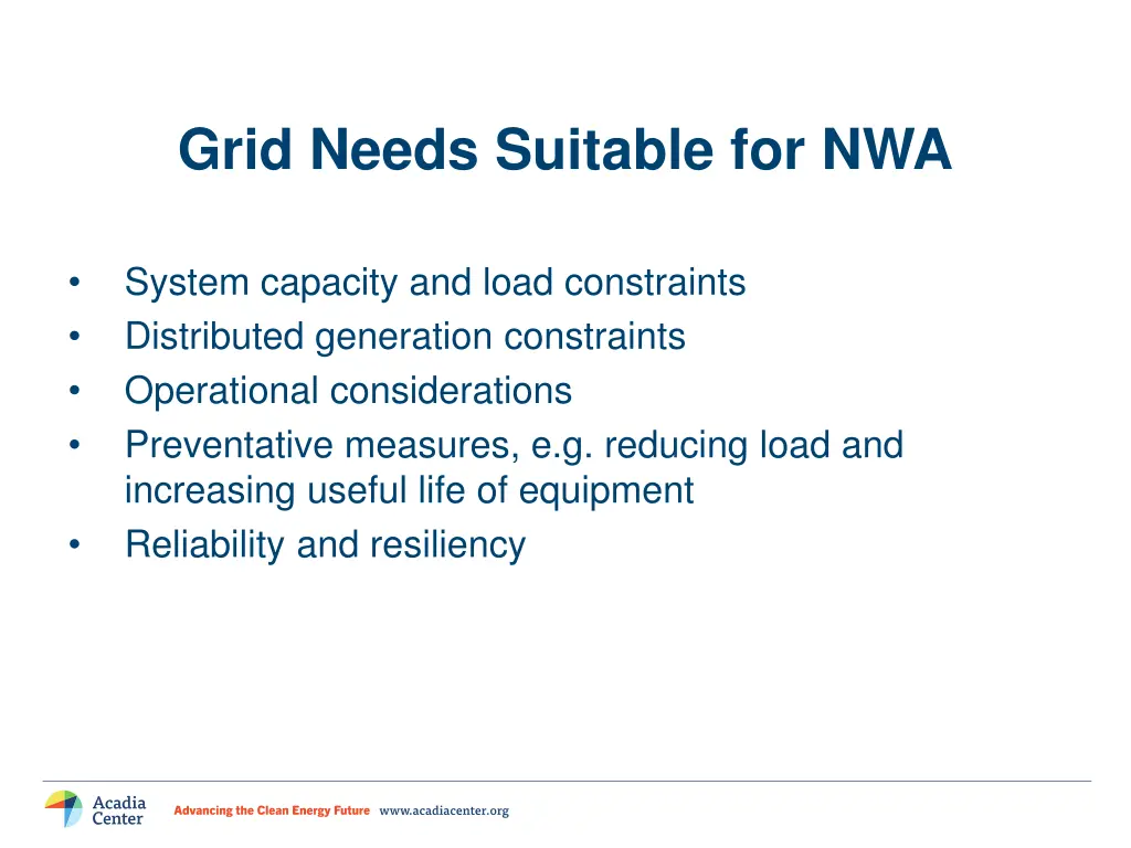 grid needs suitable for nwa