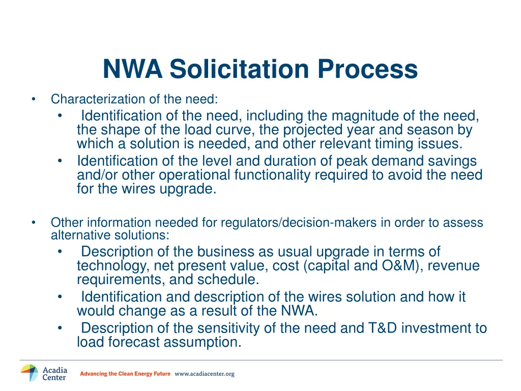 nwa solicitation process