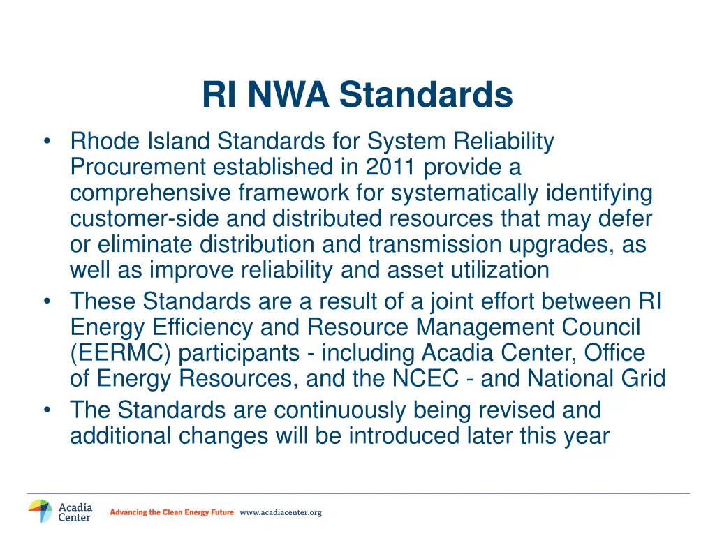 ri nwa standards