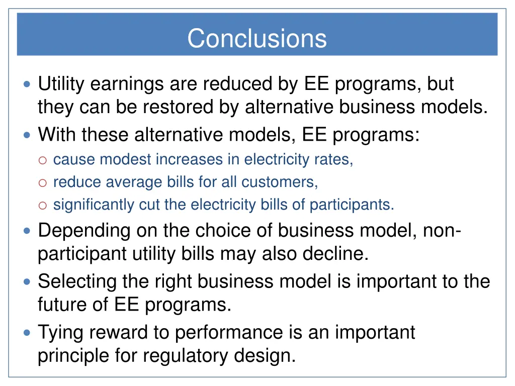 conclusions