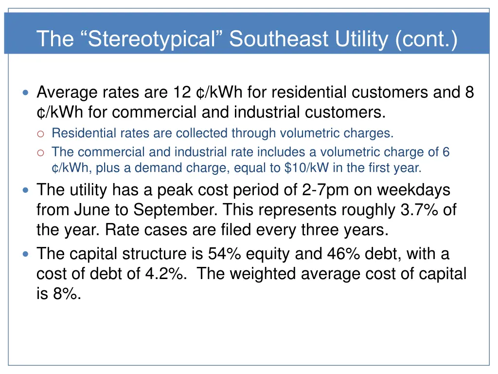 the stereotypical southeast utility cont