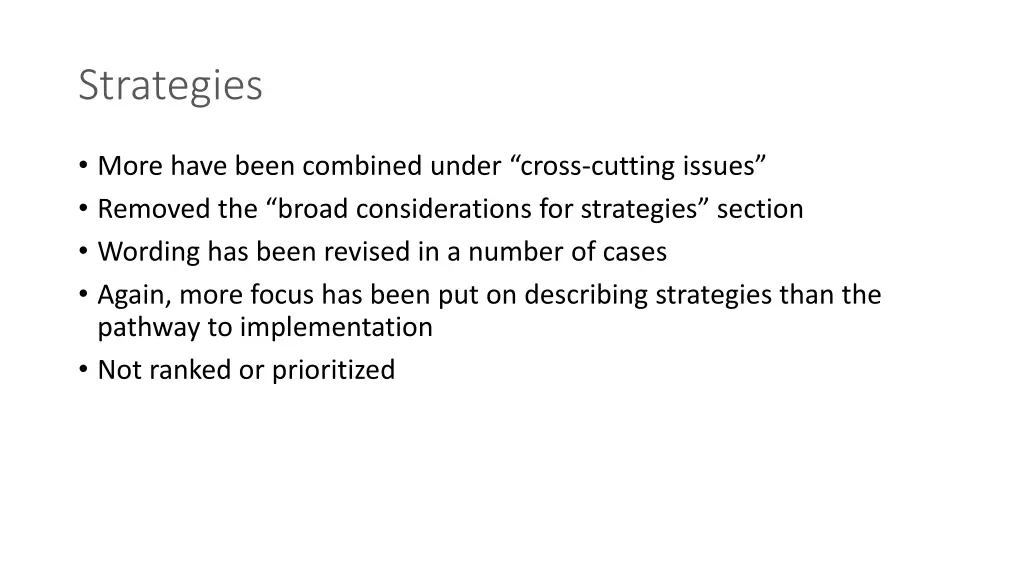 strategies