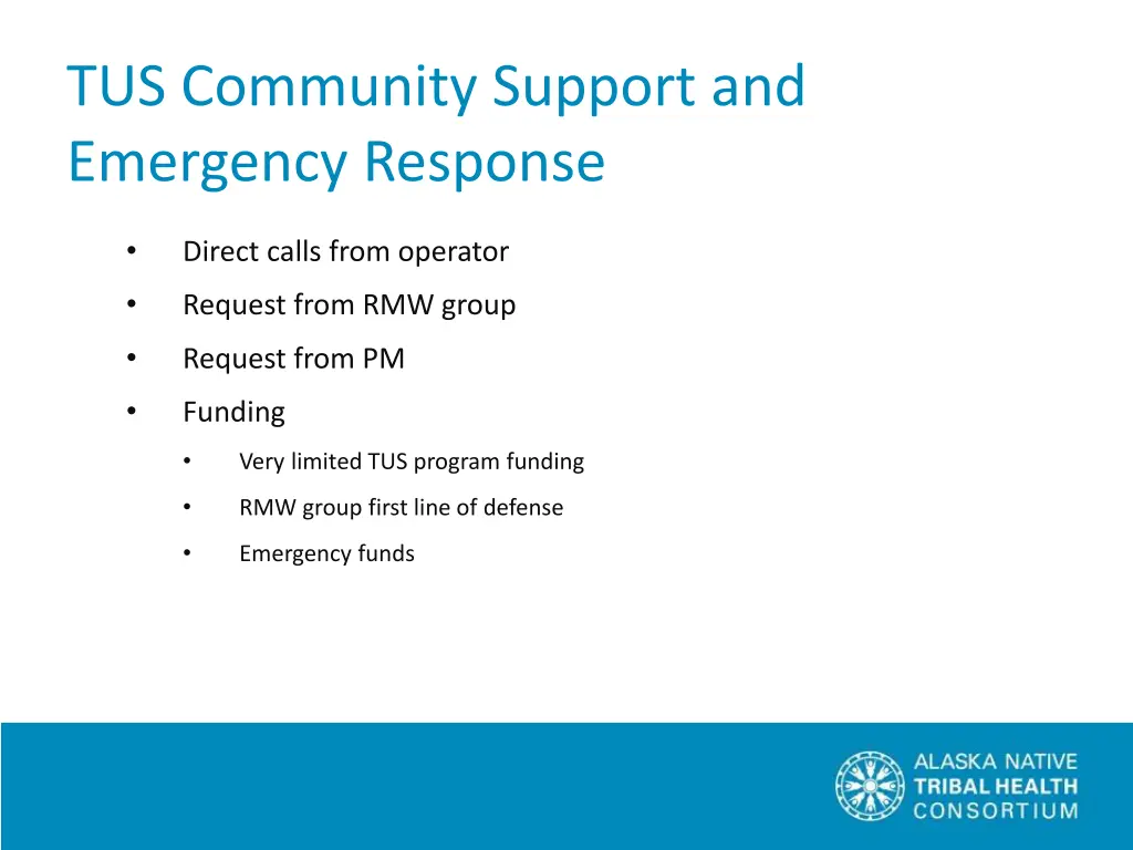 tus community support and emergency response