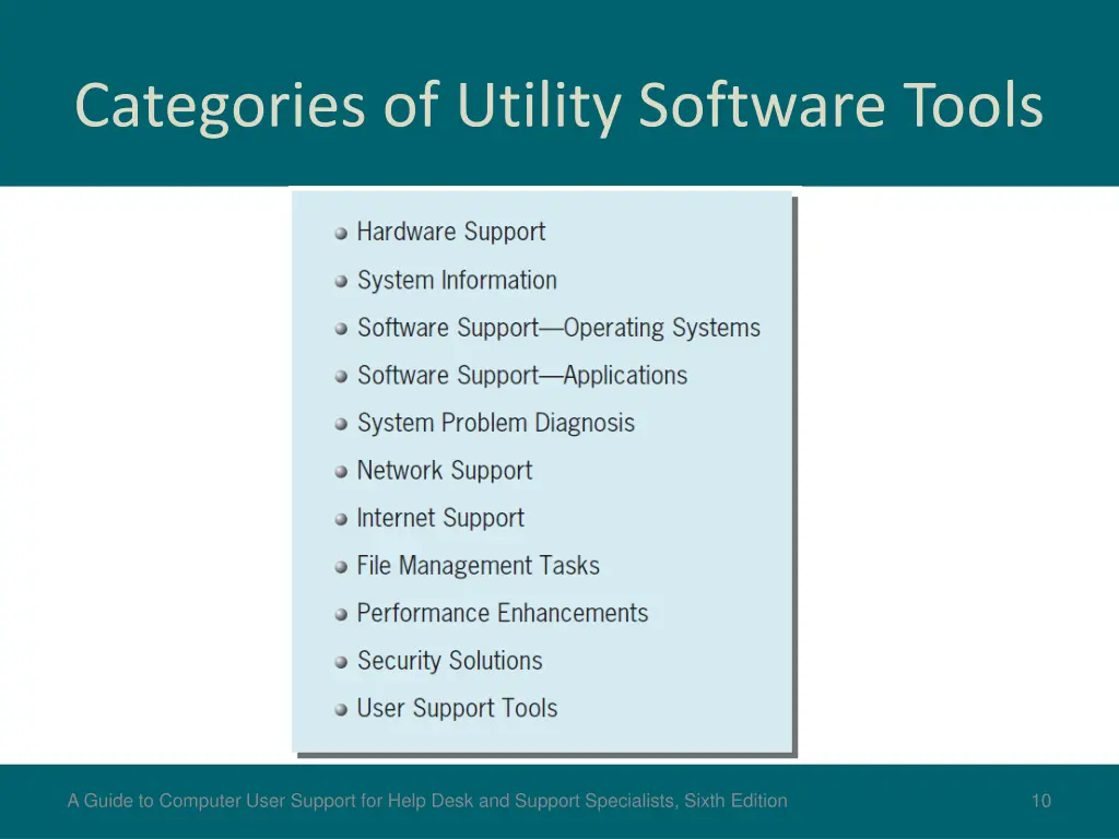 categories of utility software tools