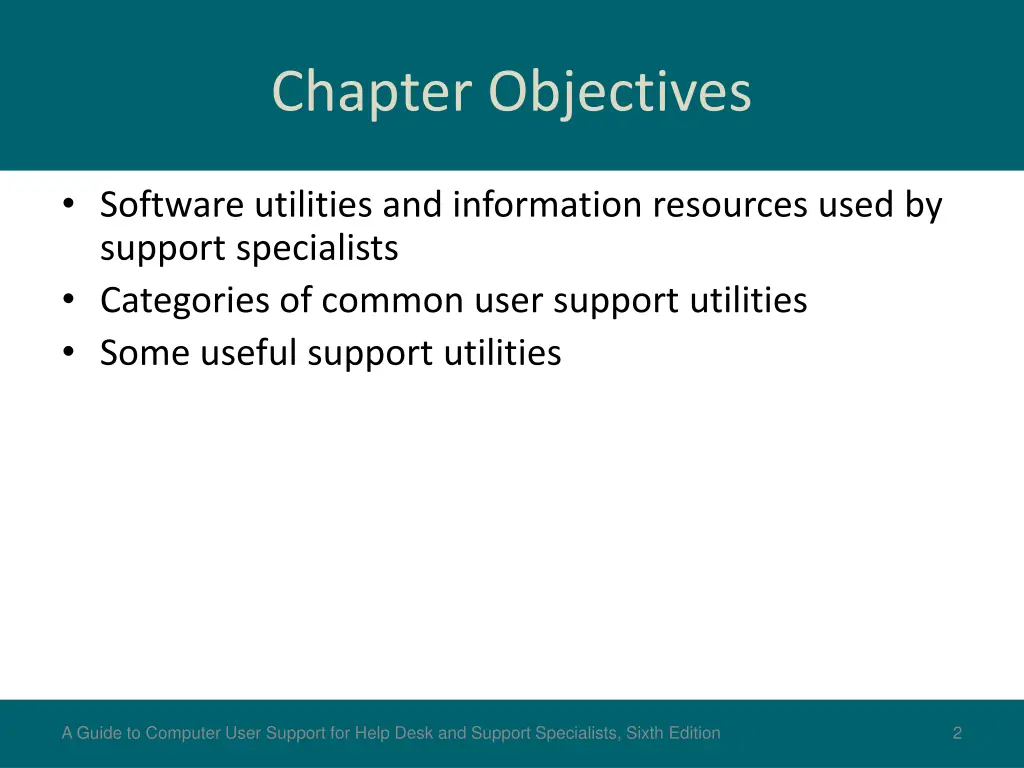 chapter objectives