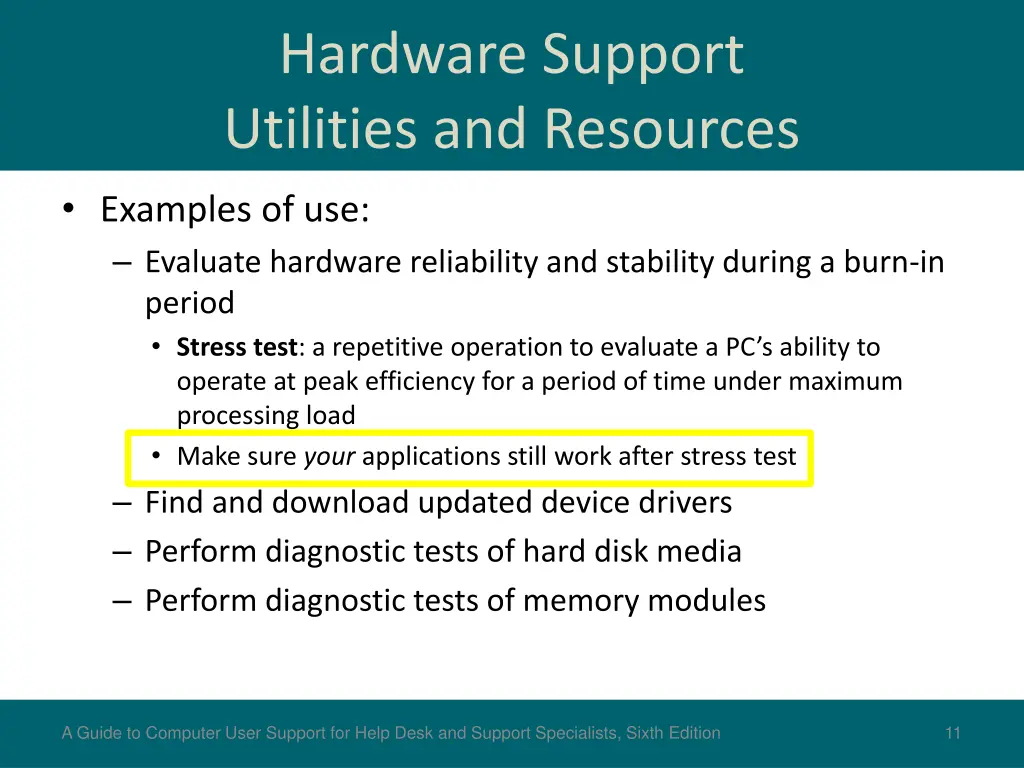 hardware support utilities and resources