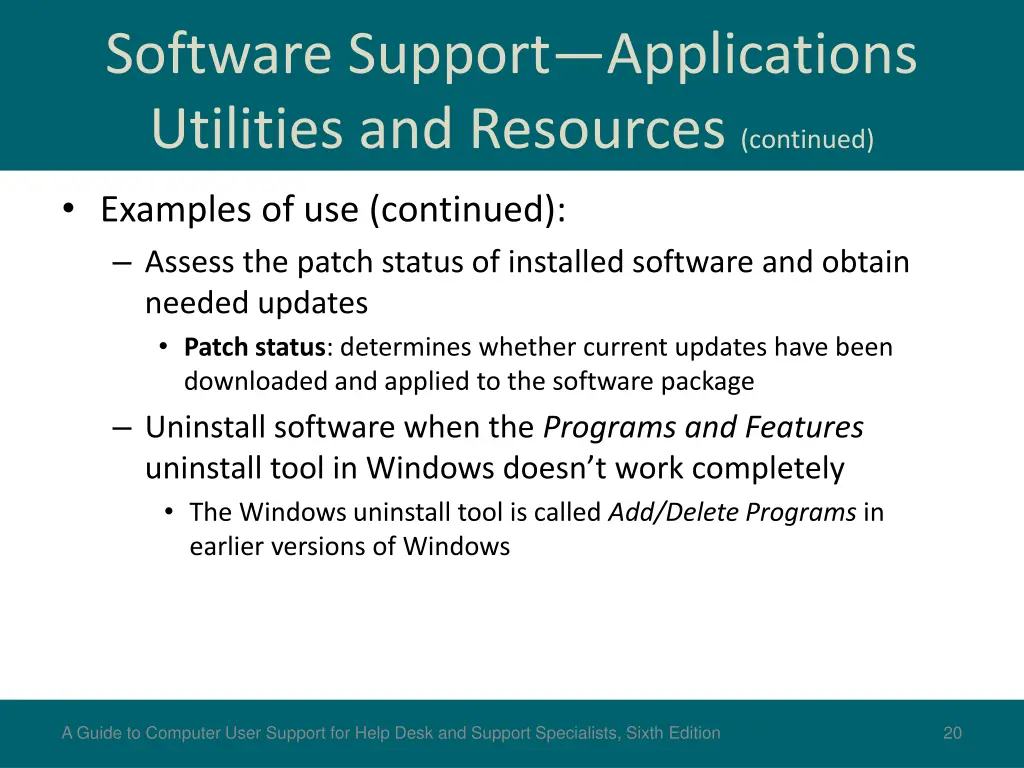 software support applications utilities 1