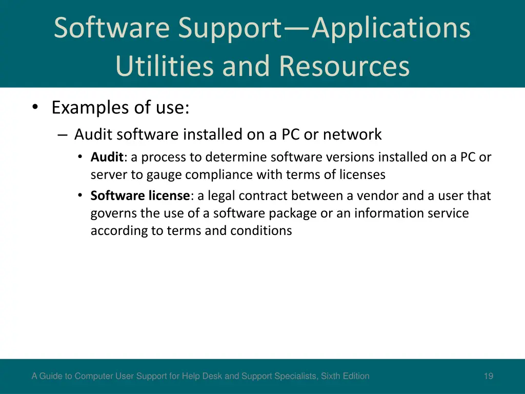 software support applications utilities