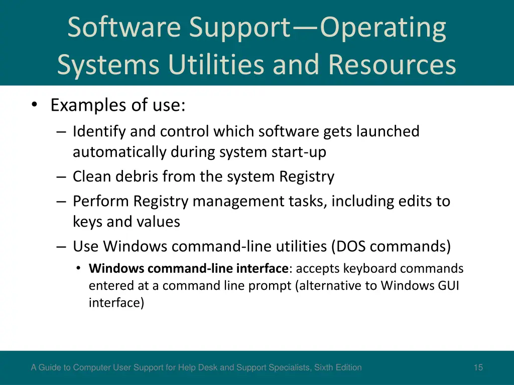 software support operating systems utilities