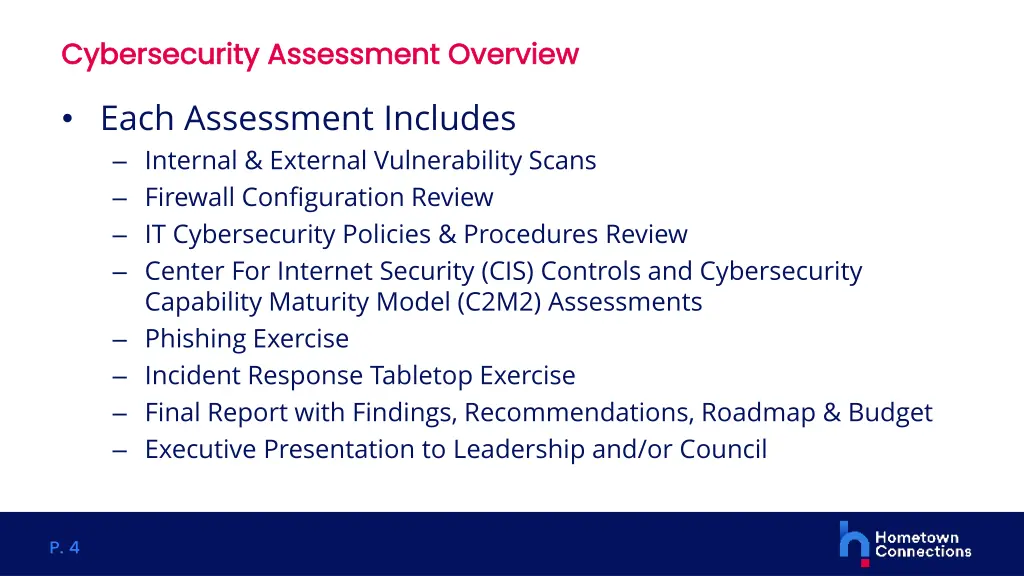 cybersecurity assessment overview cybersecurity