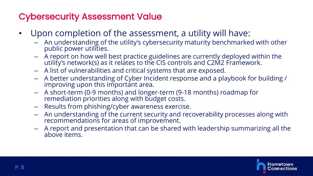 cybersecurity assessment value cybersecurity