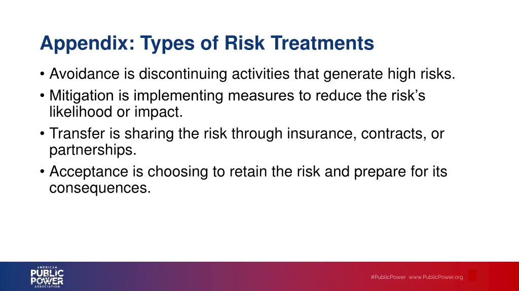 appendix types of risk treatments