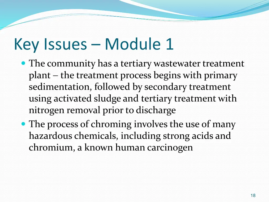 key issues module 1 the community has a tertiary