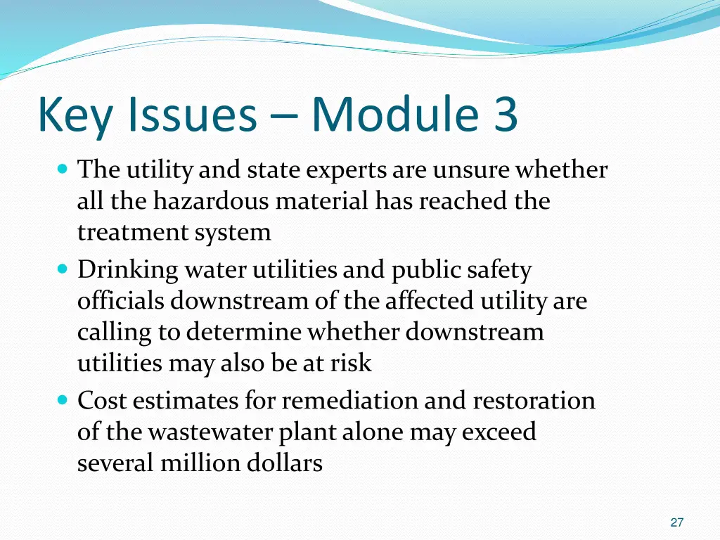 key issues module 3 the utility and state experts