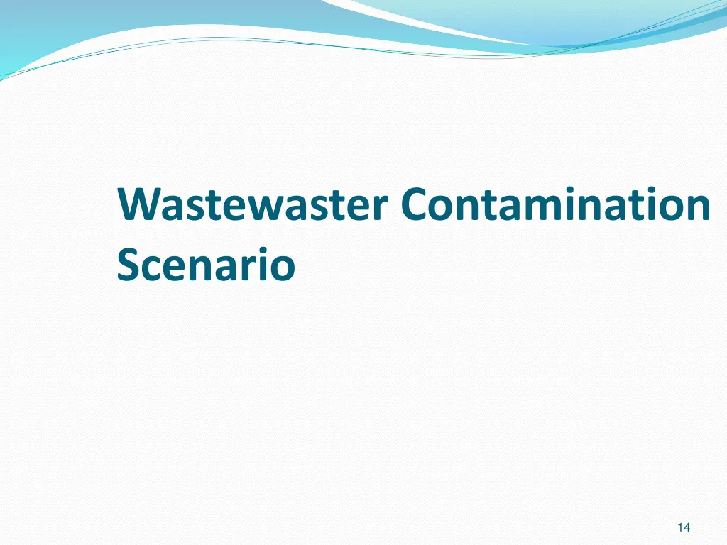 wastewaster contamination scenario