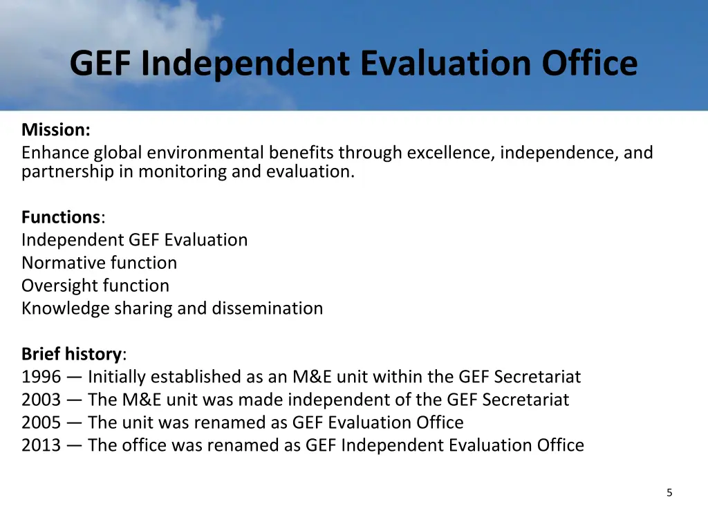 gef independent evaluation office
