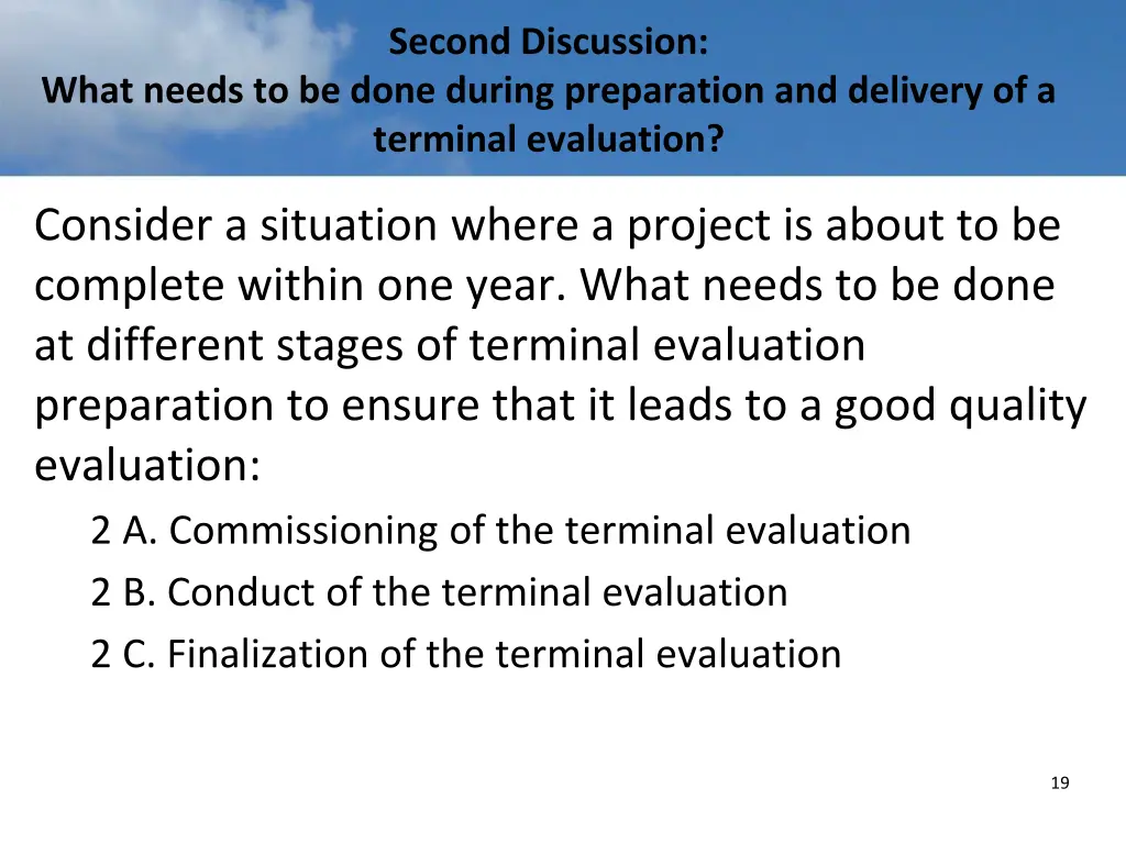 second discussion