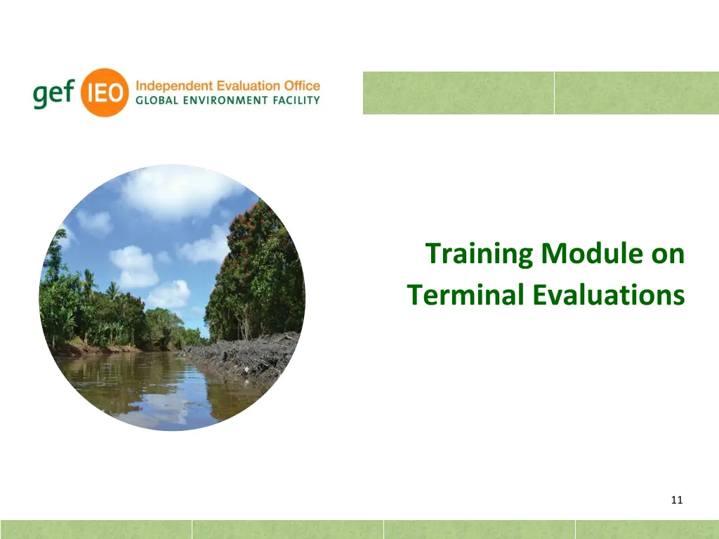 training module on terminal evaluations