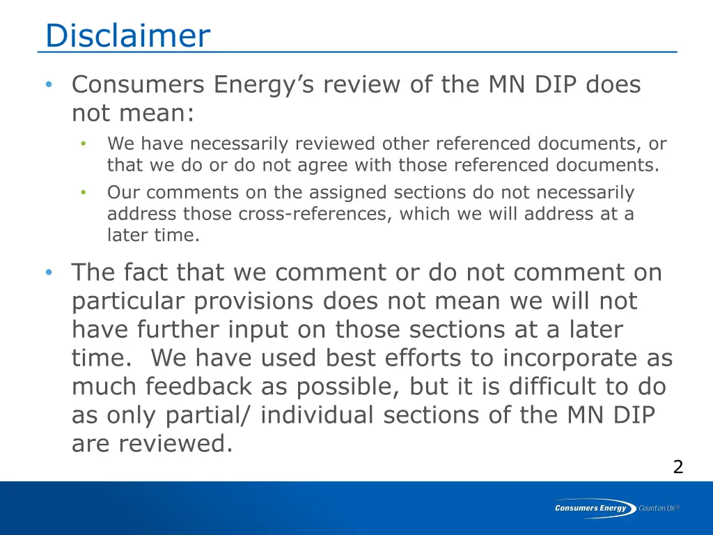 disclaimer