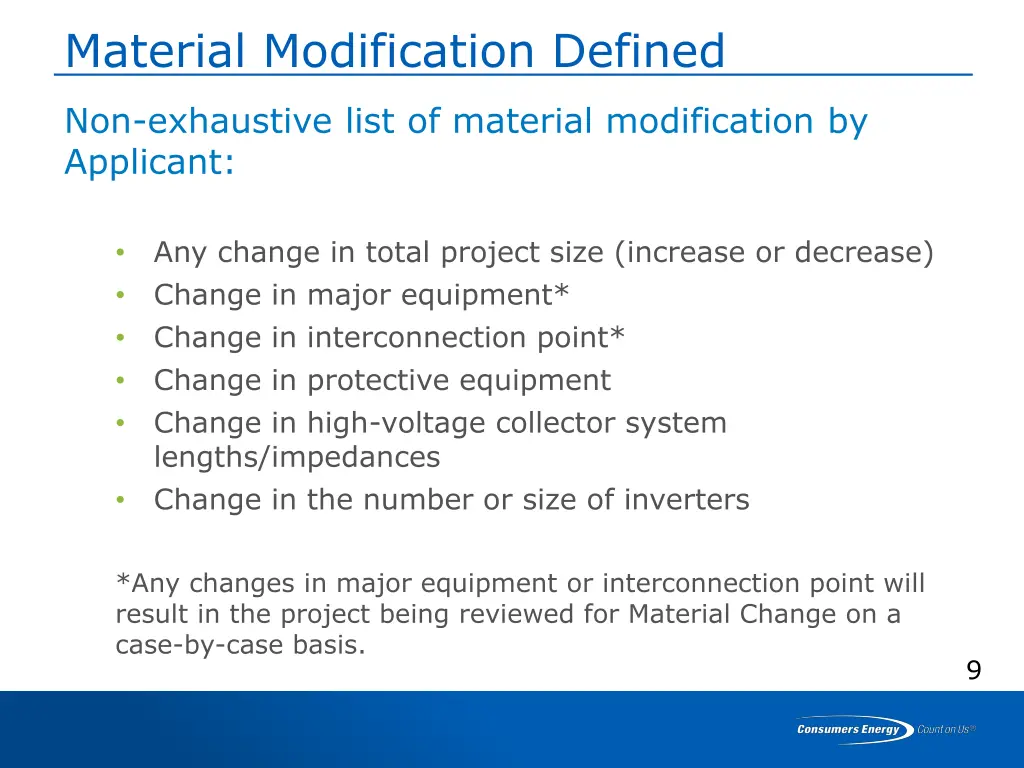 material modification defined