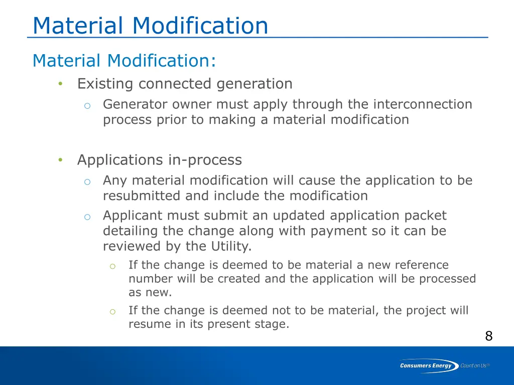 material modification