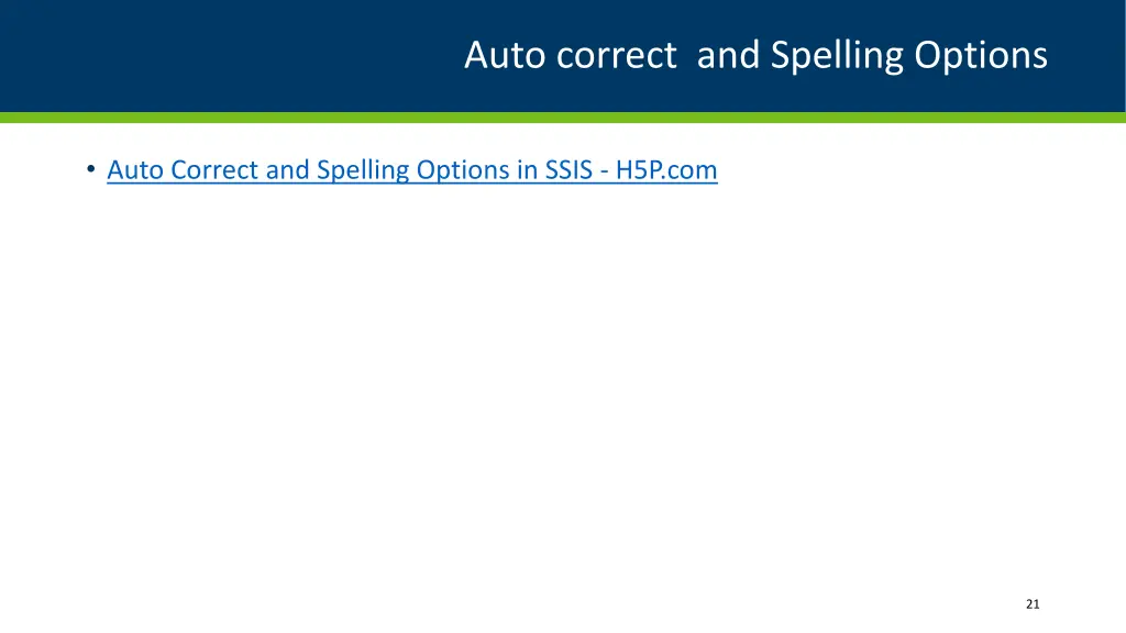 auto correct and spelling options