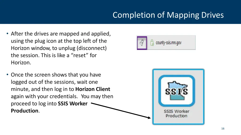 completion of mapping drives