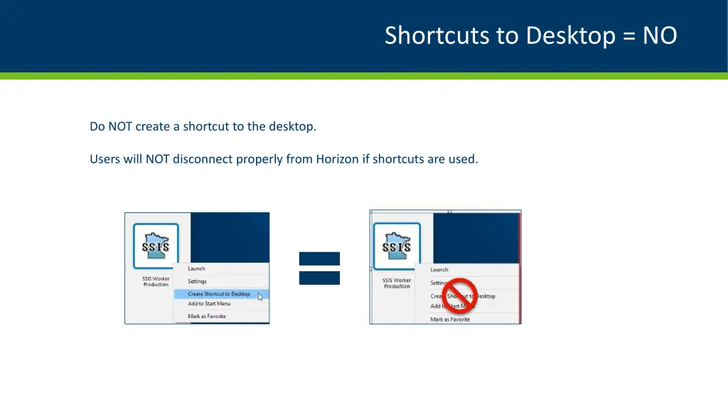 shortcuts to desktop no