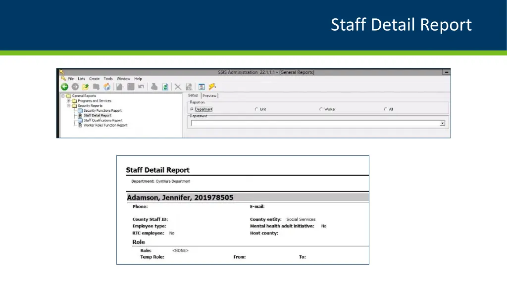 staff detail report