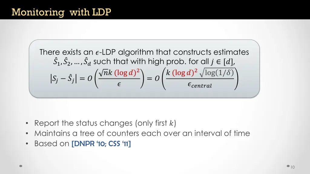 monitoring with ldp