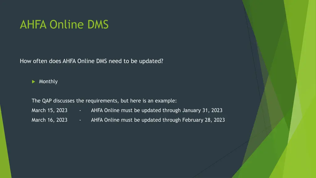ahfa online dms
