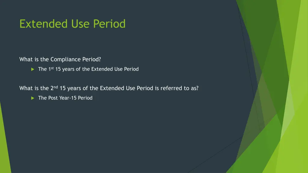 extended use period 1
